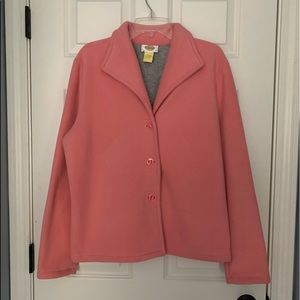 Talbots Pink Fleece Spring Jacket